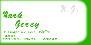 mark gerey business card